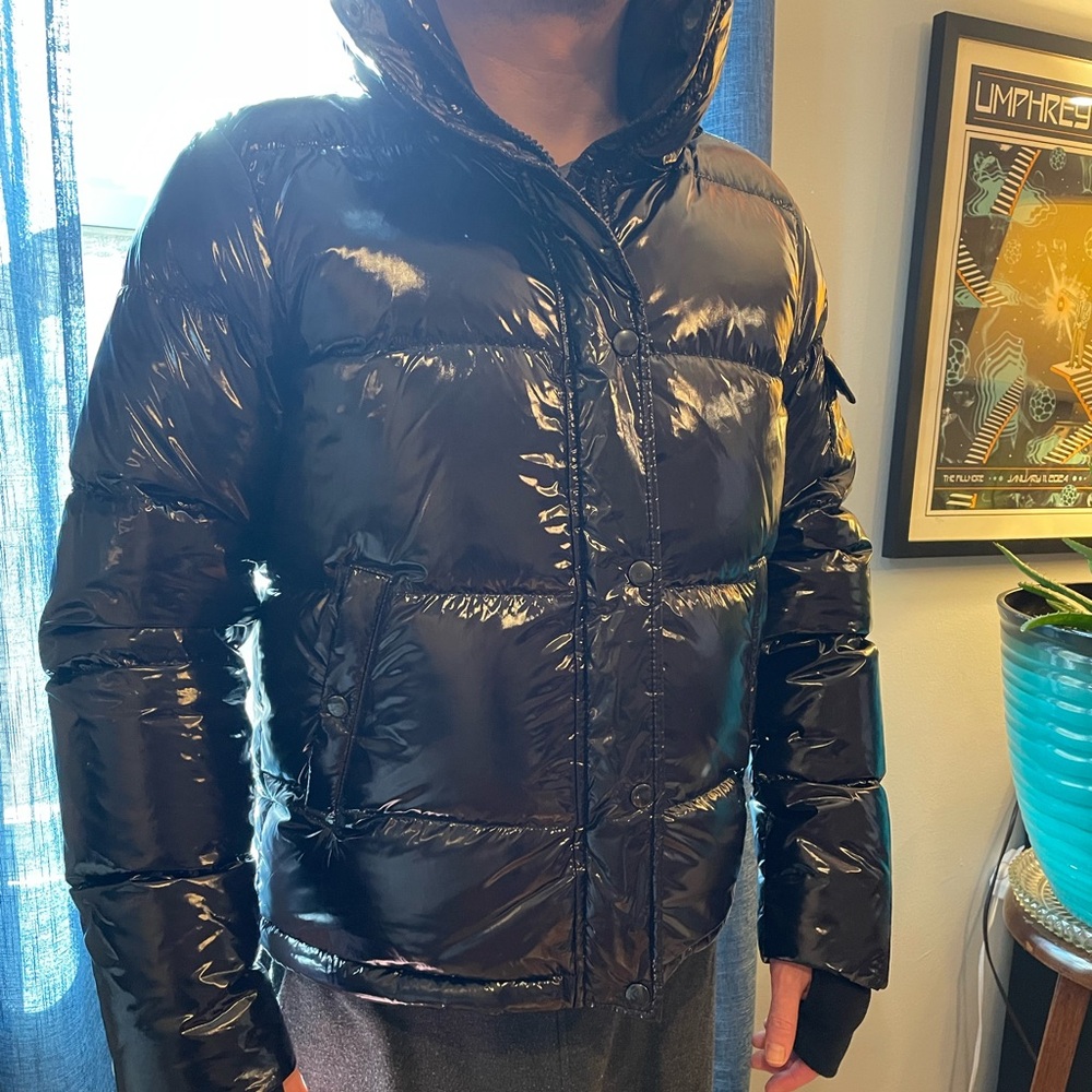 Aqua Black Puffer Jacket